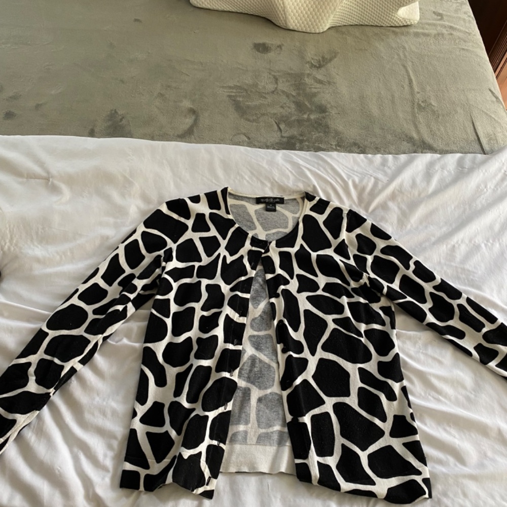 August Silk Button Down Sweater. - image 2